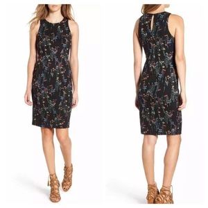 June & Hudson Botanical Sleeveless Sheath Dress
